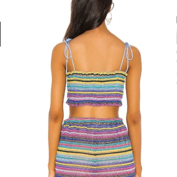 NWOT MAJORELLE Sawyer Top in rainbow size small - Picture 4 of 6